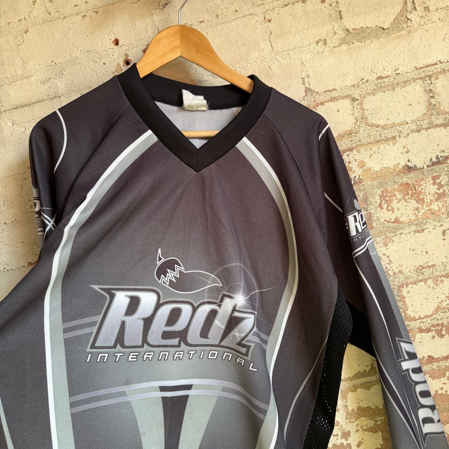 1990s Black Moto Racing Jersey Shirt