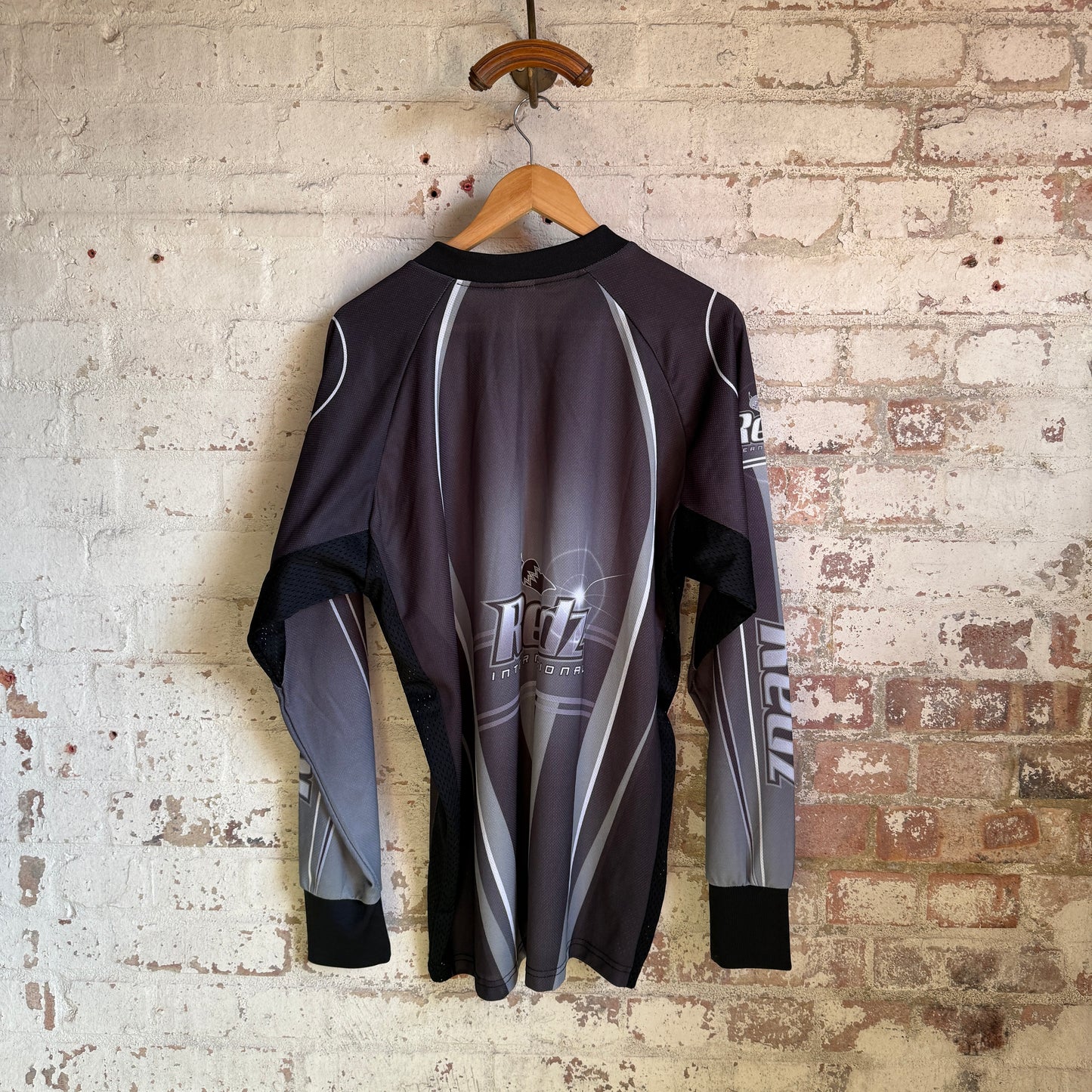 1990s Black Moto Racing Jersey Shirt