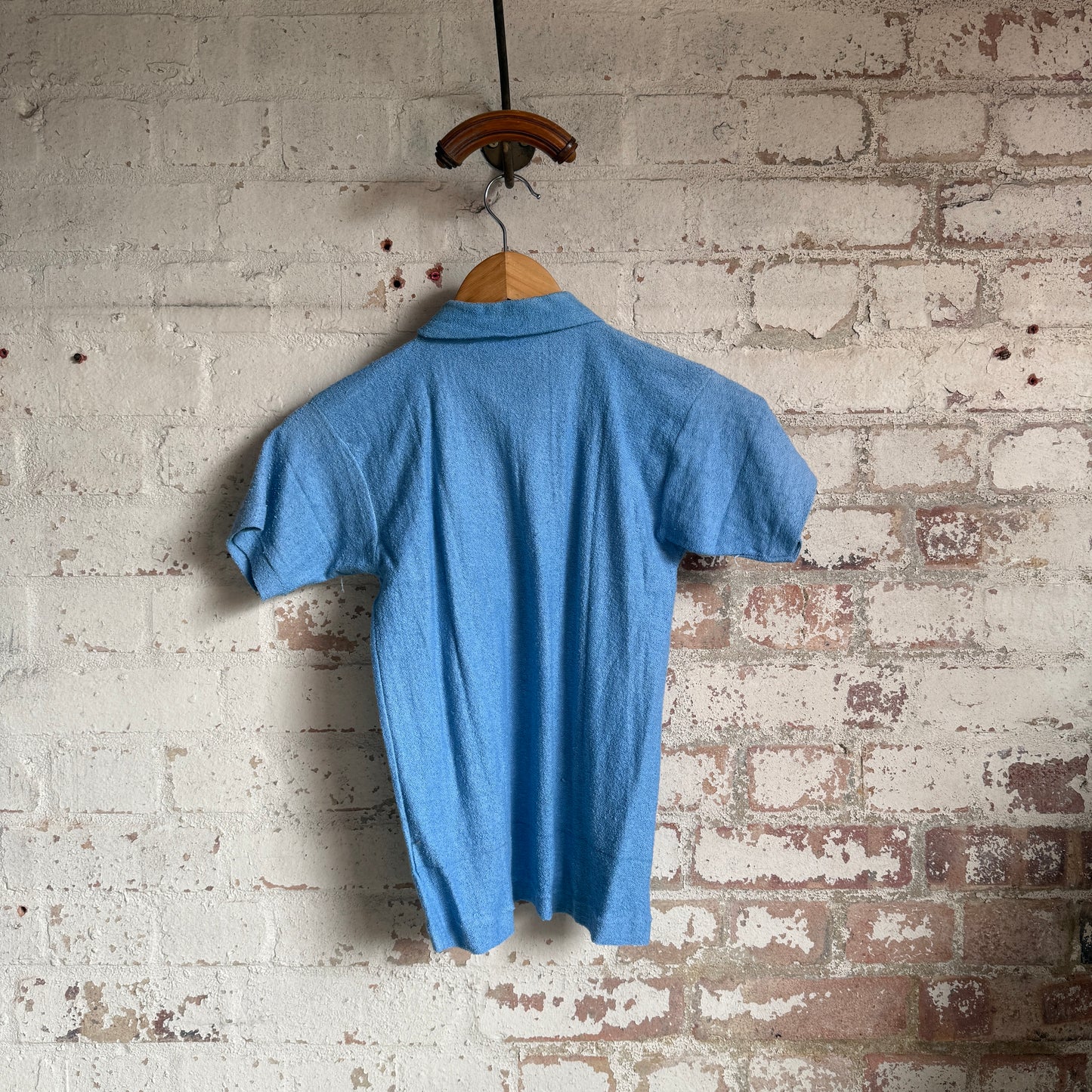 1970s Blue Towelling Zip Shirt