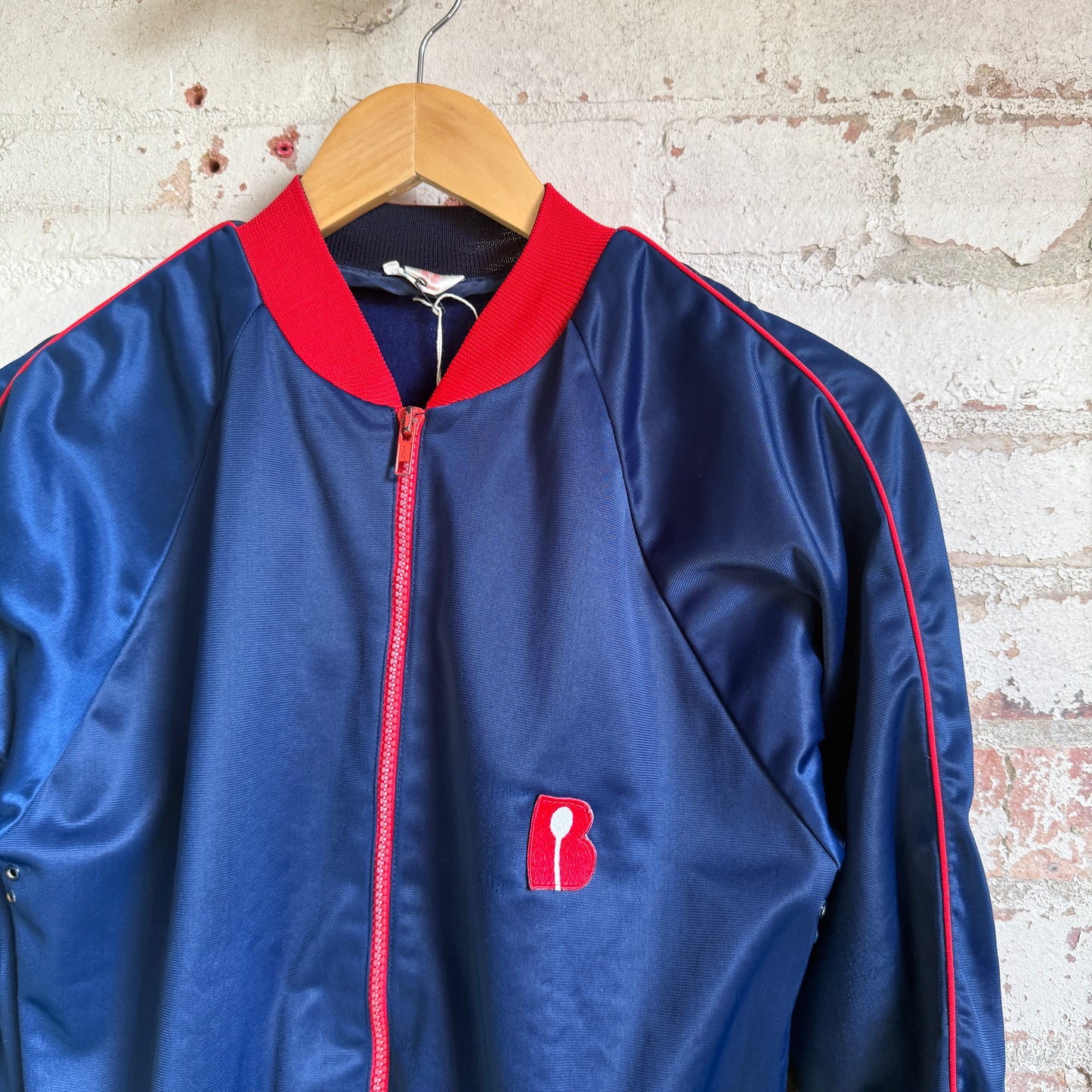 1980s Navy Track Top Bomber Jacket