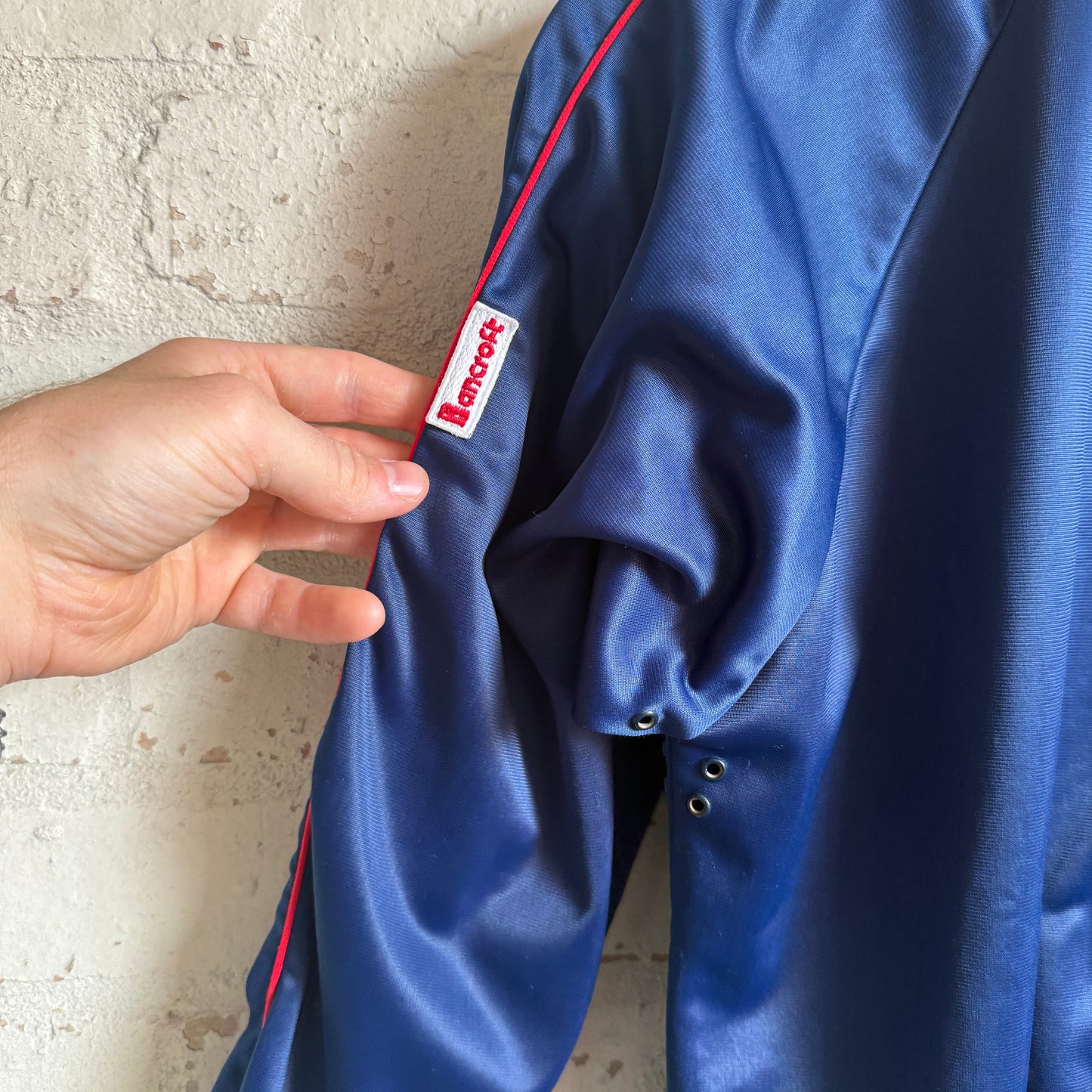 1980s Navy Track Top Bomber Jacket