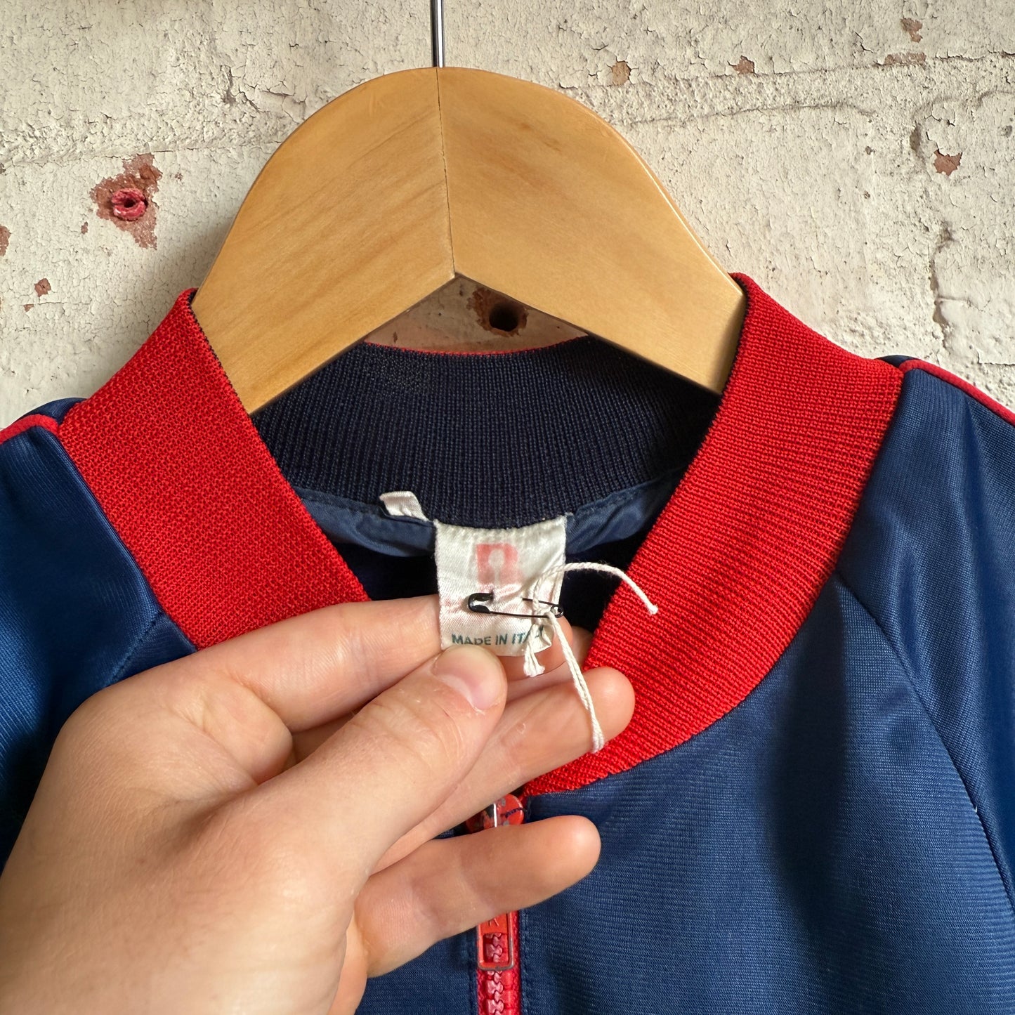 1980s Navy Track Top Bomber Jacket