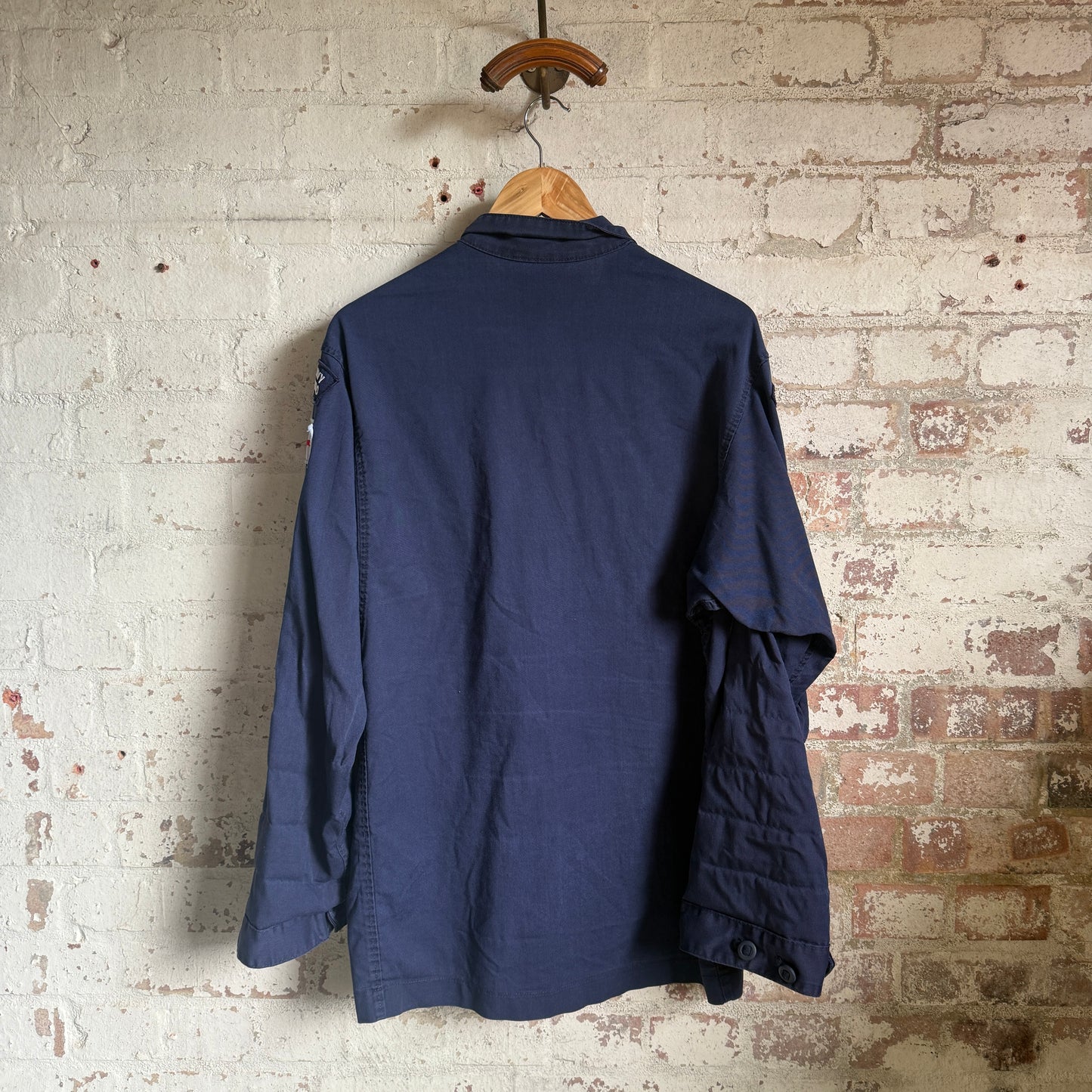 Vintage British Royal Navy Military Button Shirt