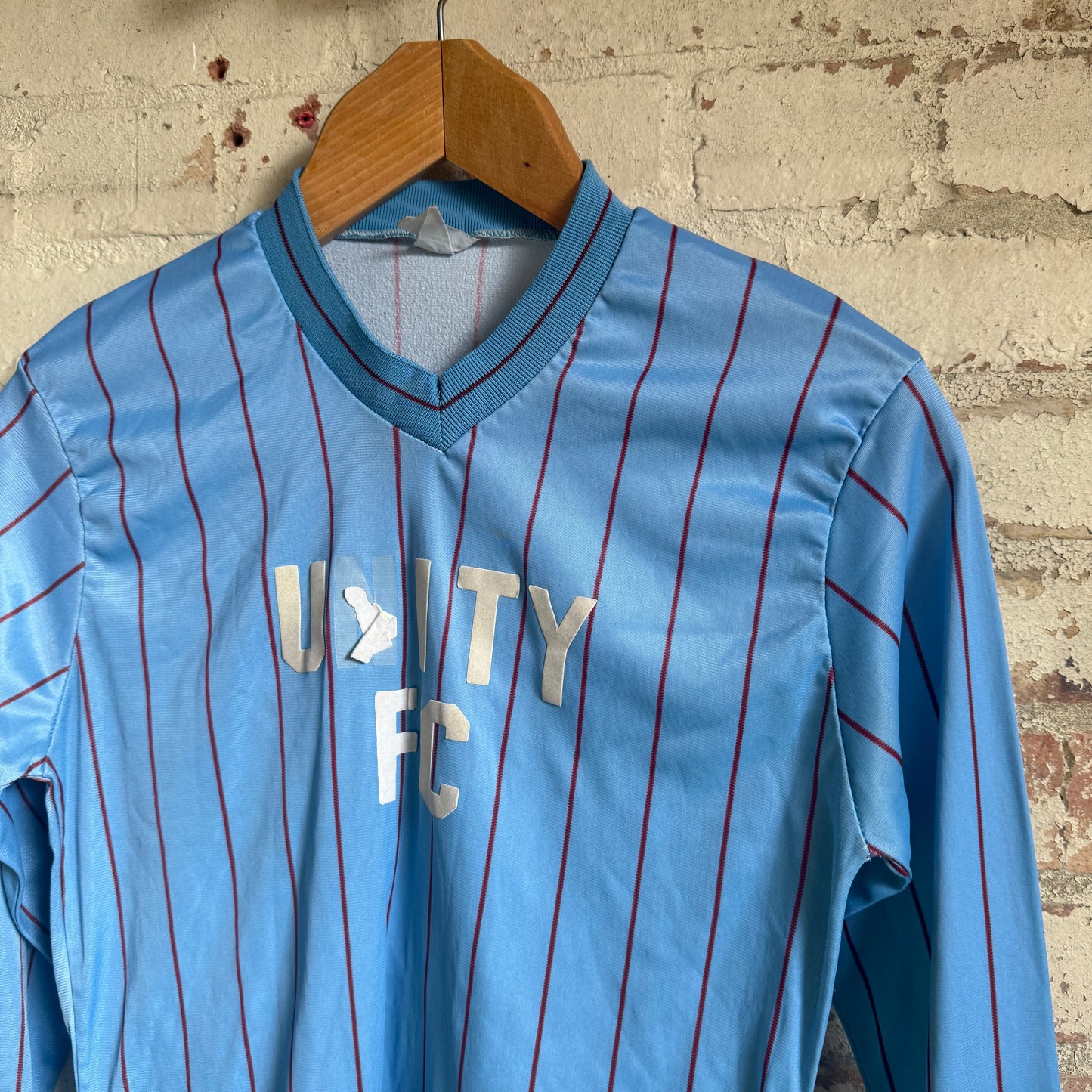 1970s Blue Long Sleeve Graphic Shirt