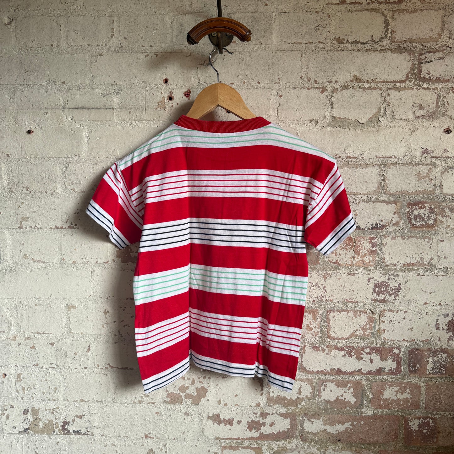1980s Red Italian Striped T-Shirt