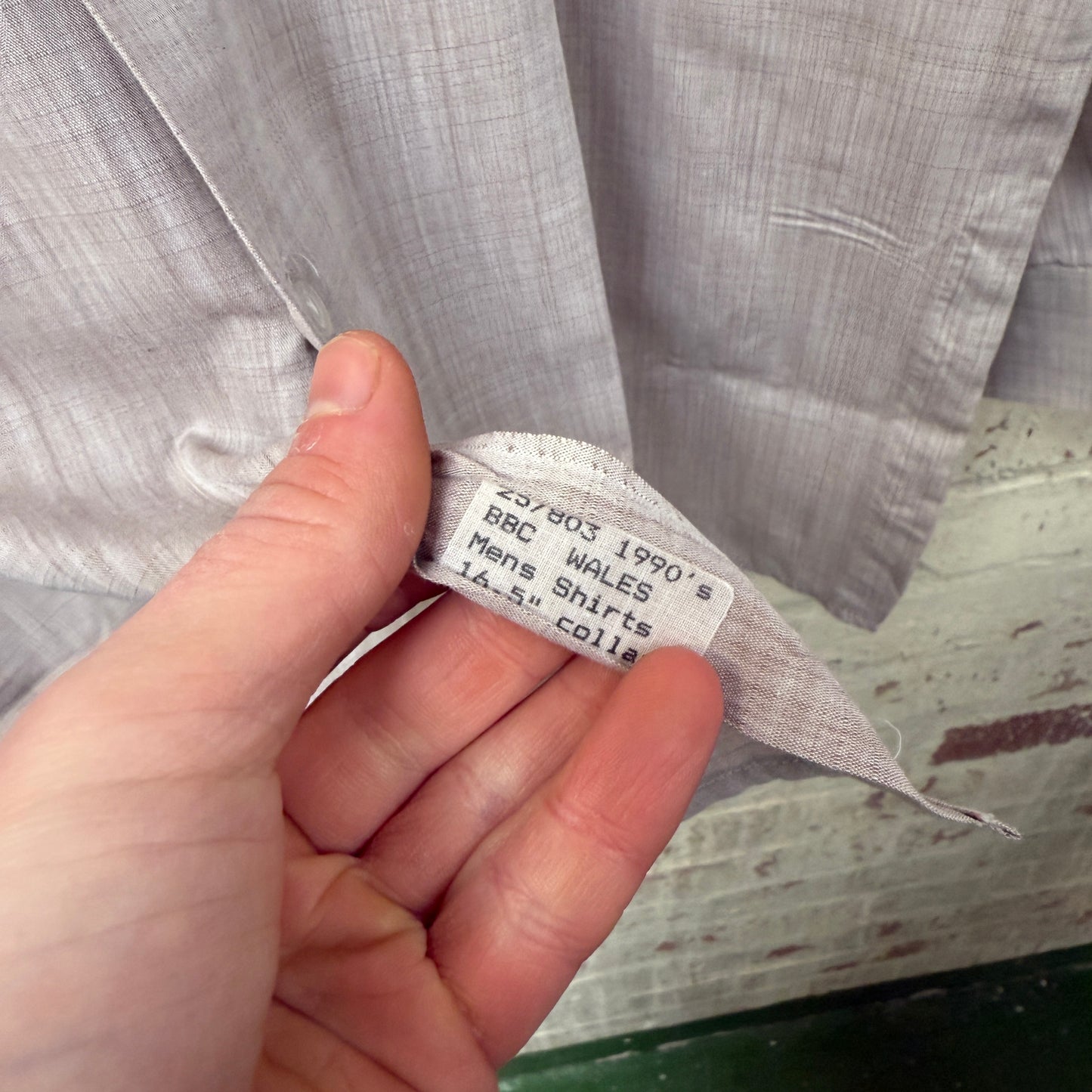 1980s Beige Button Up cotton Shirt - BBC Costume ?