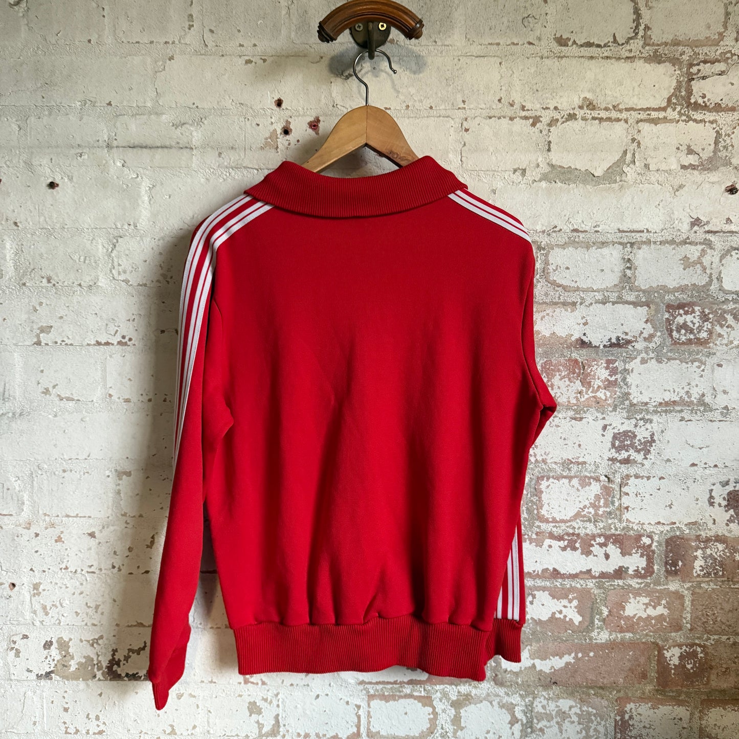 1980s Red Zip Up Track Top Jumper