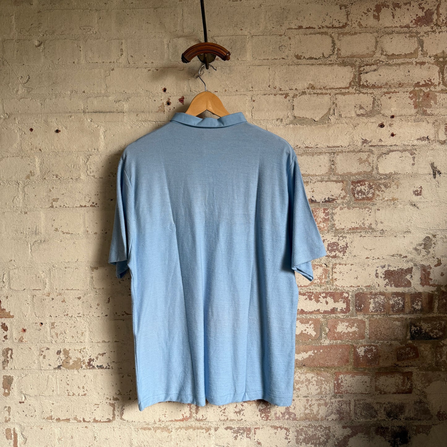 1980s Blue Cotton Design Shirt