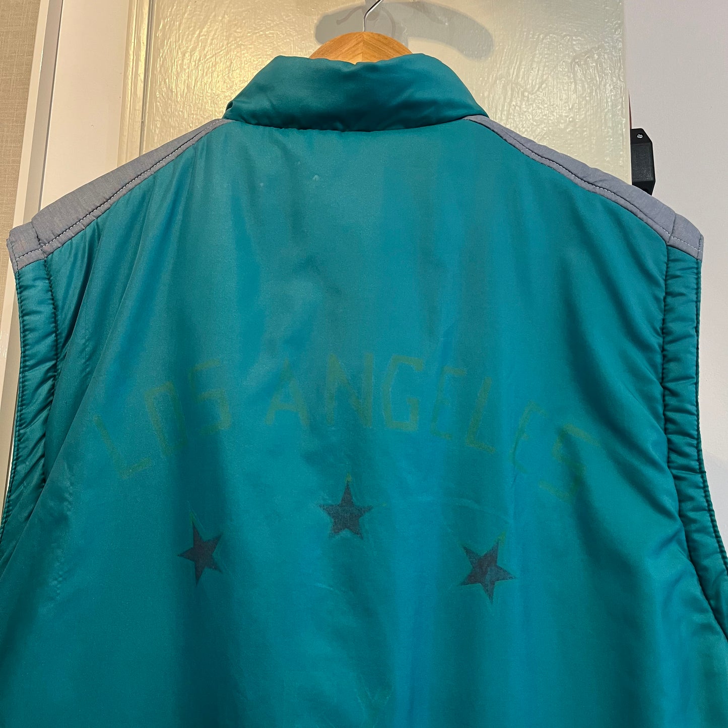 1980s Turquoise Italian Padded Gilet Jacket