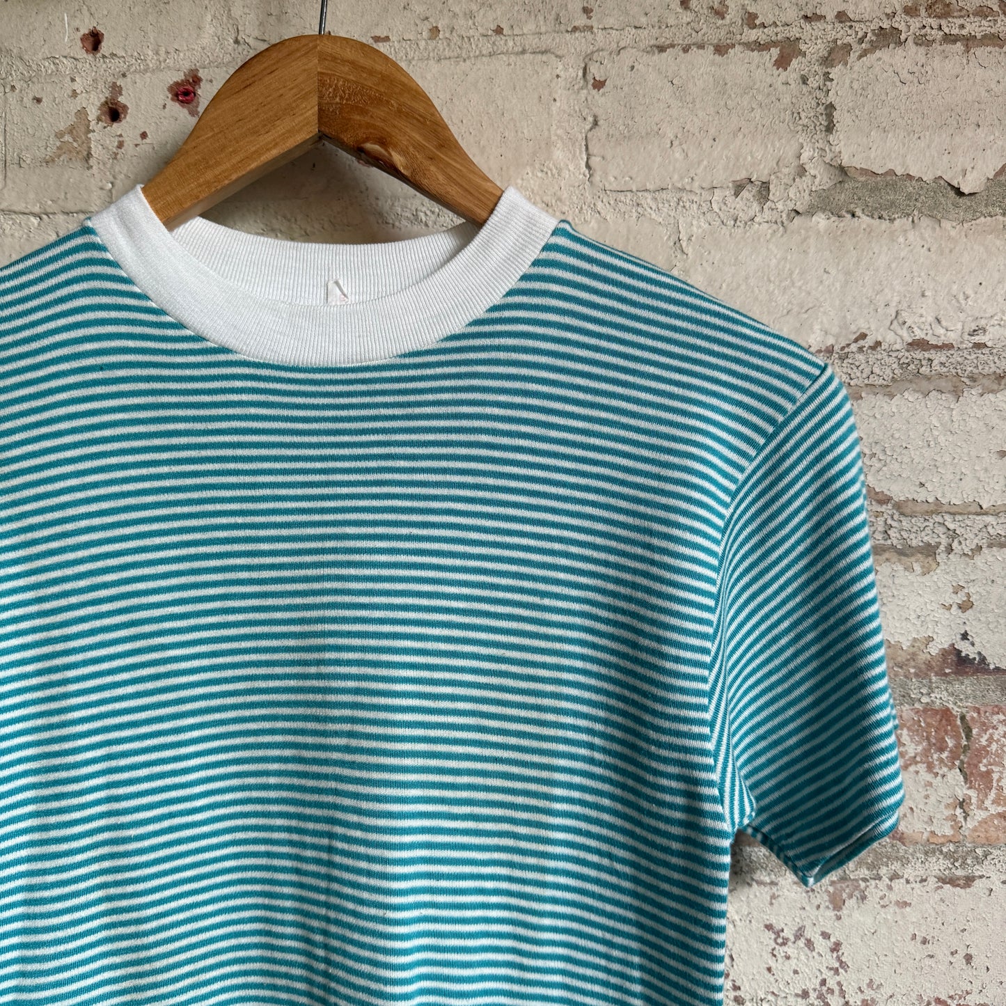 1960s Turquoise Striped Surf T-Shirt