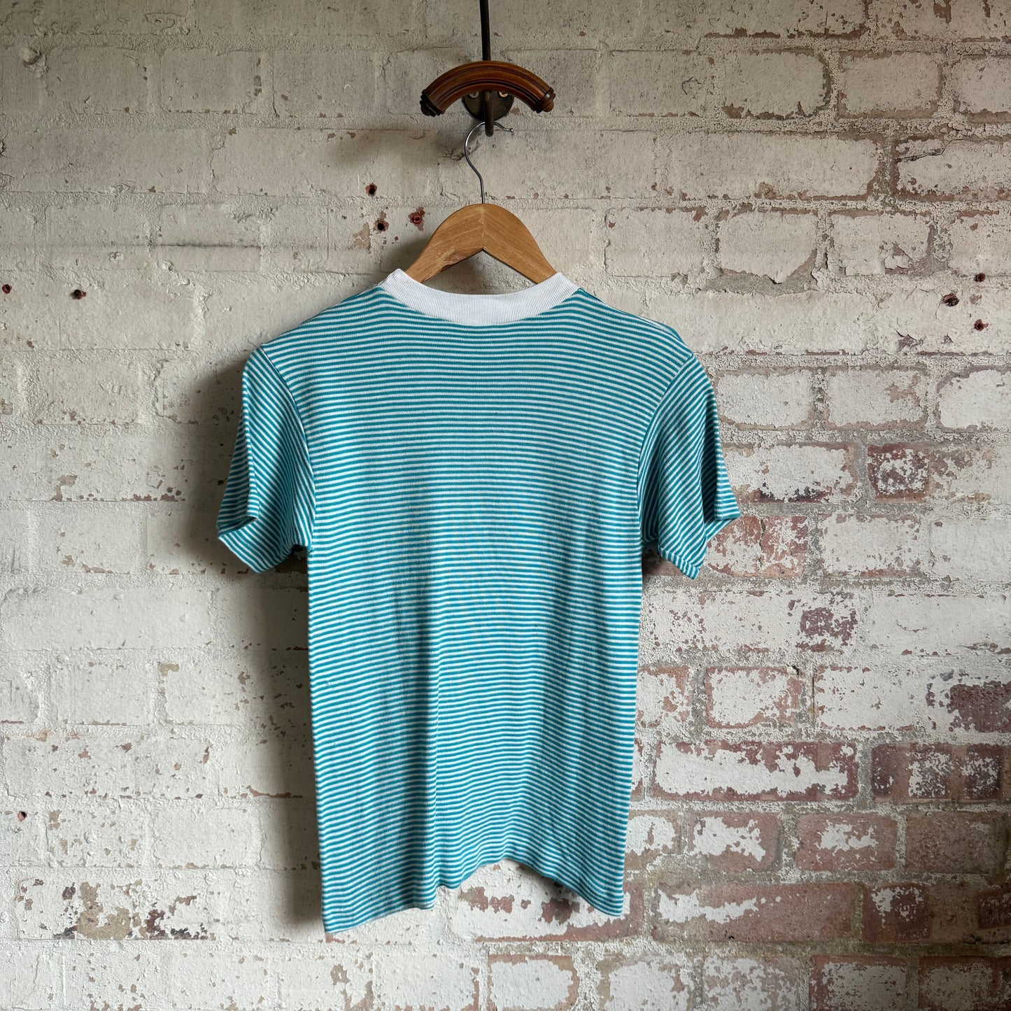 1960s Turquoise Striped Surf T-Shirt