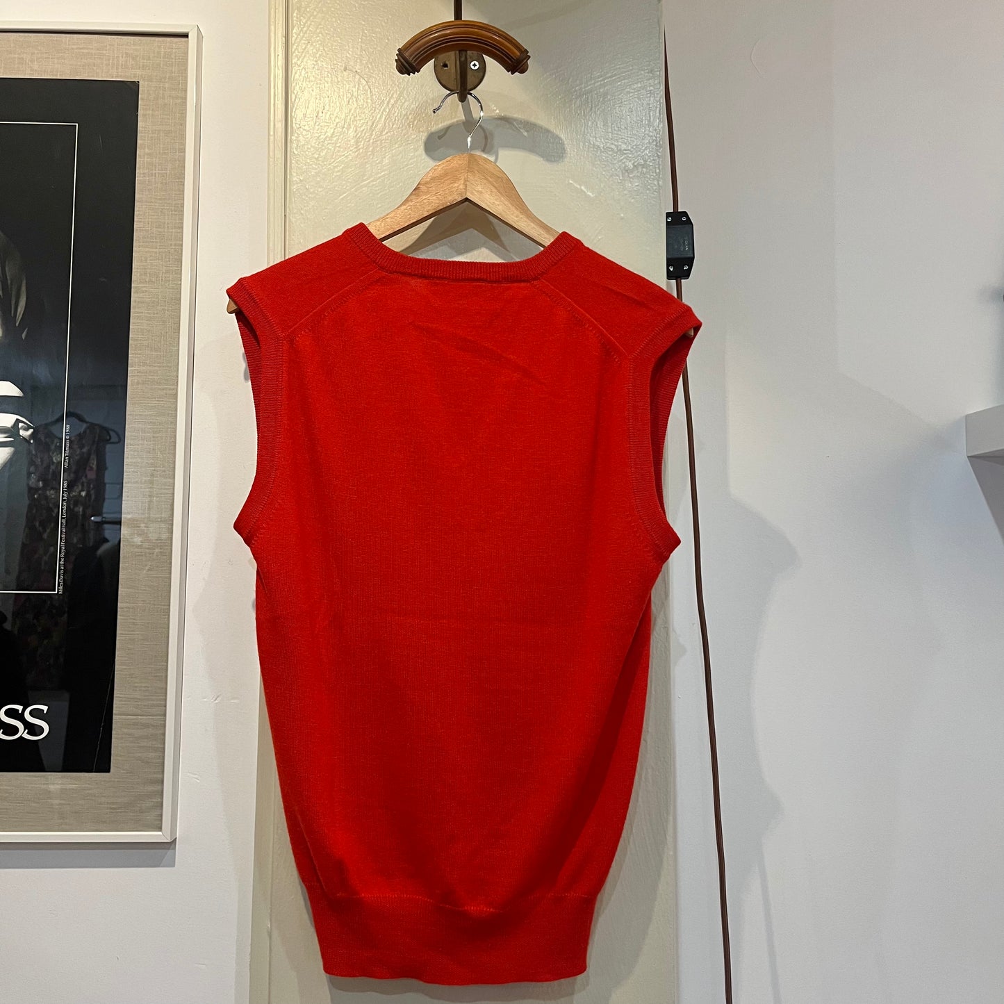 1980s Red Sergio Tacchini Tank Top Jumper