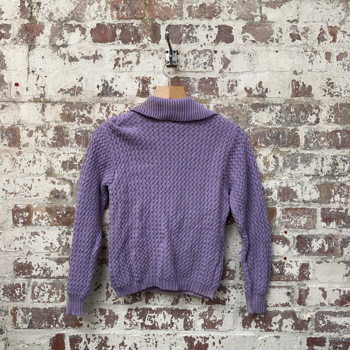 1960s Purple Wool Knitted Jumper