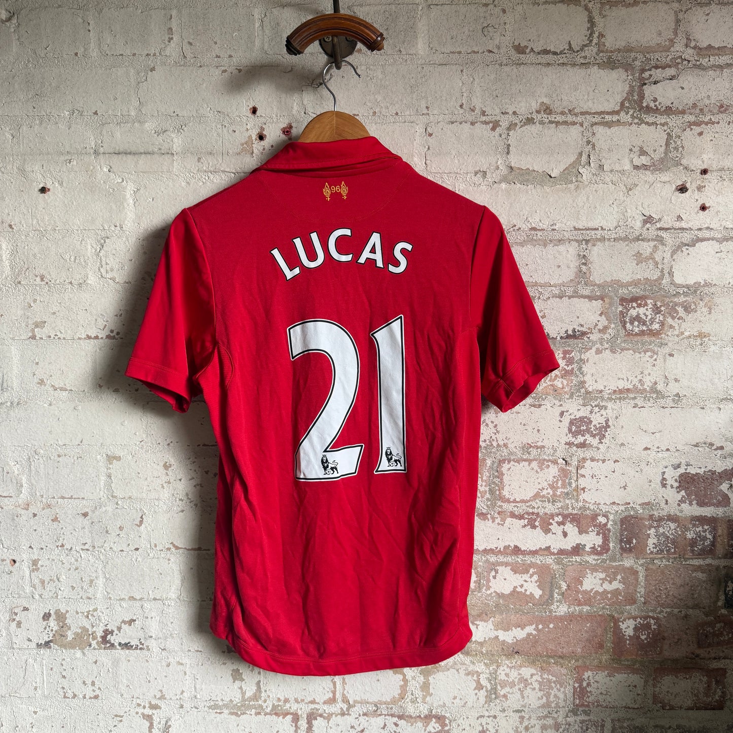 2012-2013 Red Liverpool Home Football Kit Shirt Lucas