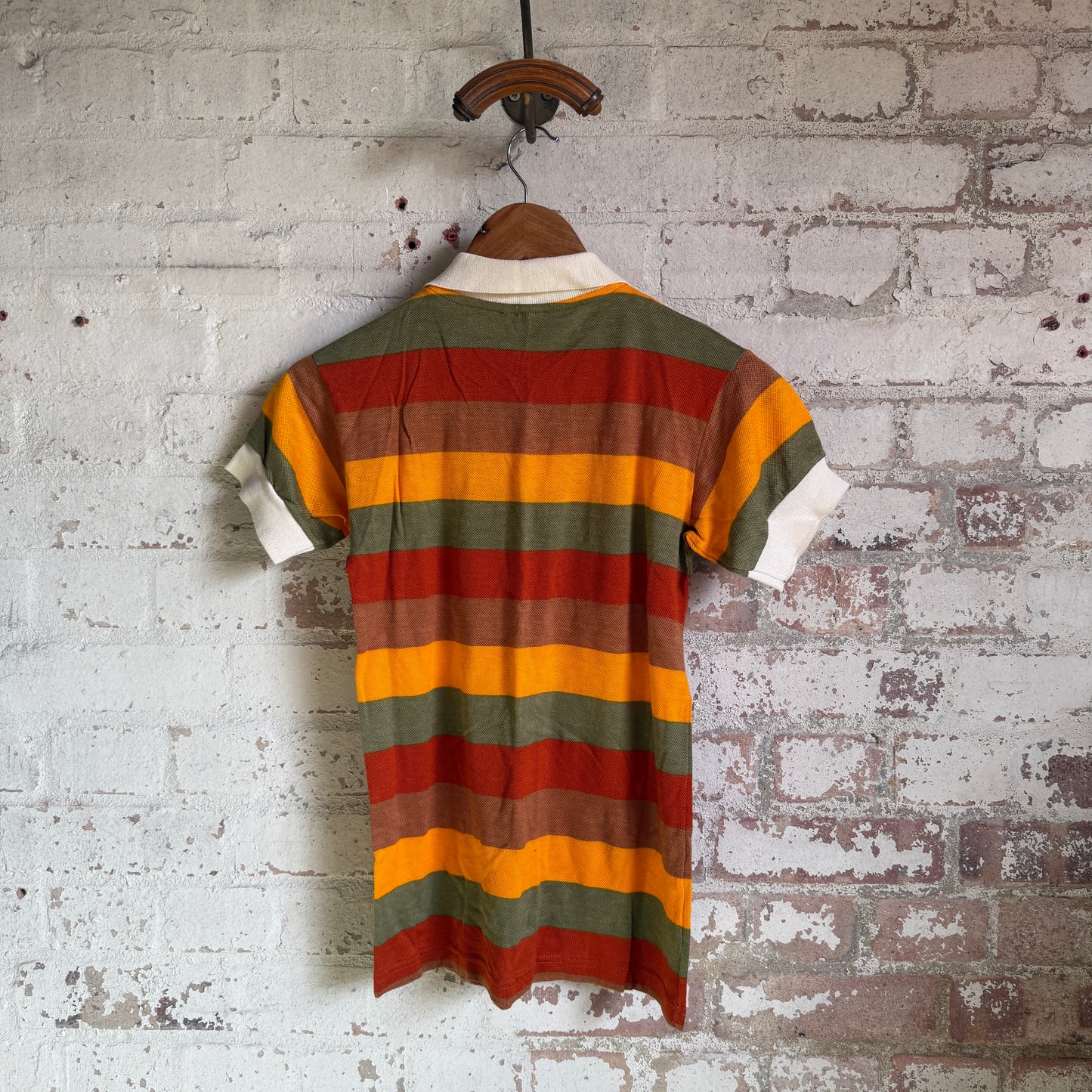 1980s Pastel Colour Polo Shirt Top