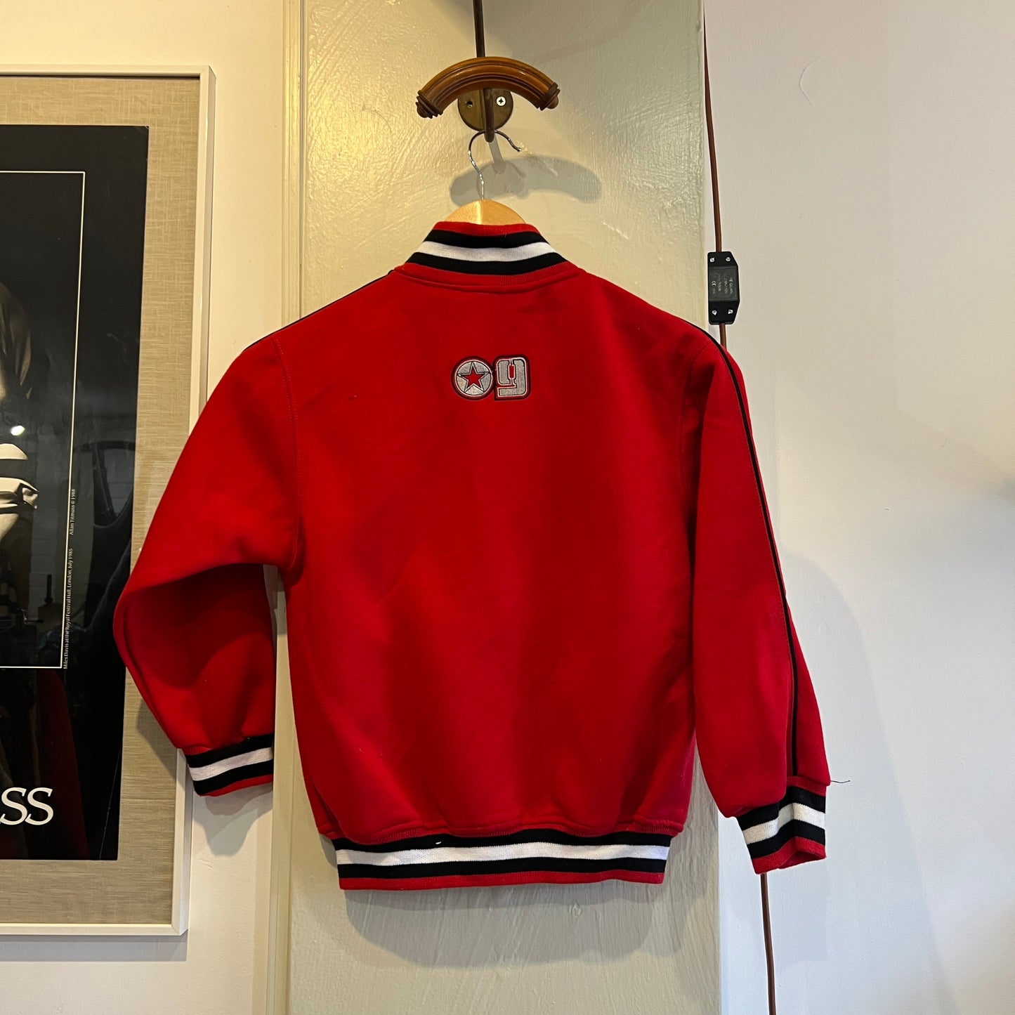 2000s Red Chunky Zip Track Top