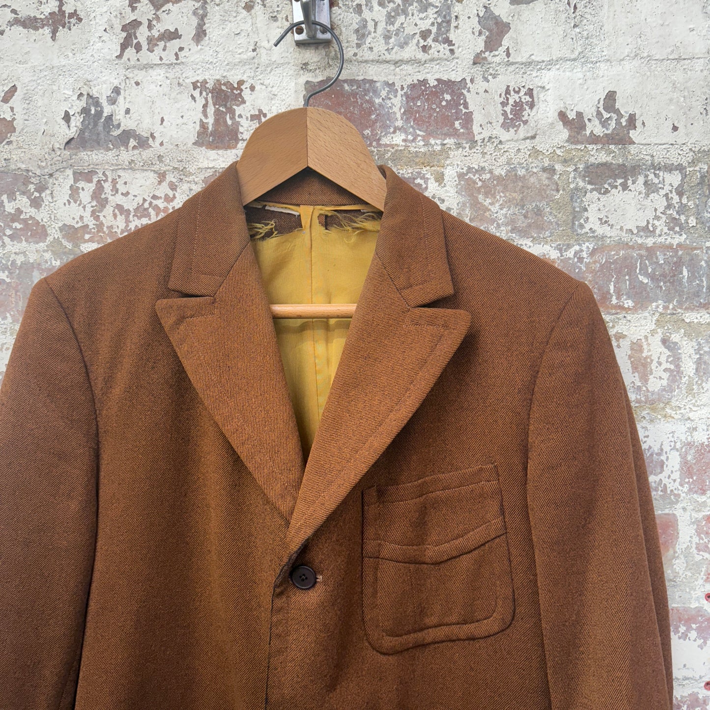 1960s Brown Three Button Suit Blazer Jacket