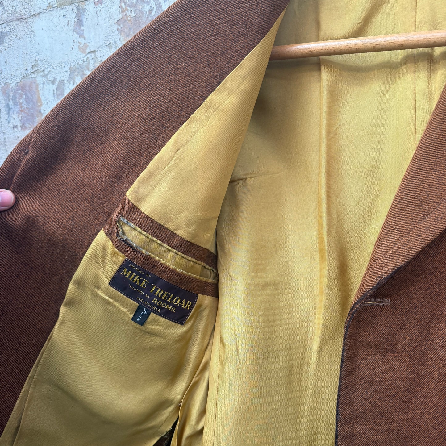1960s Brown Three Button Suit Blazer Jacket