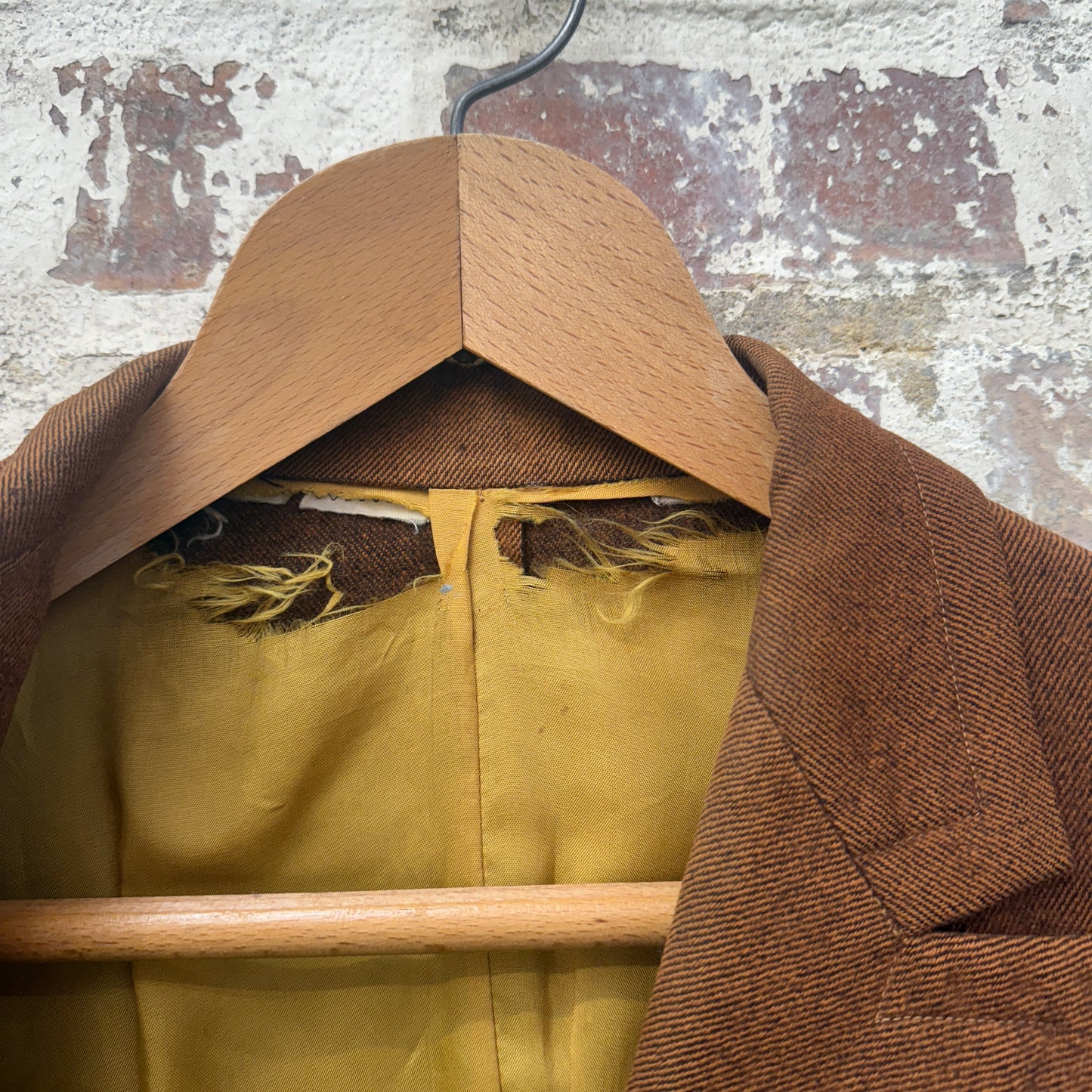 1960s Brown Three Button Suit Blazer Jacket