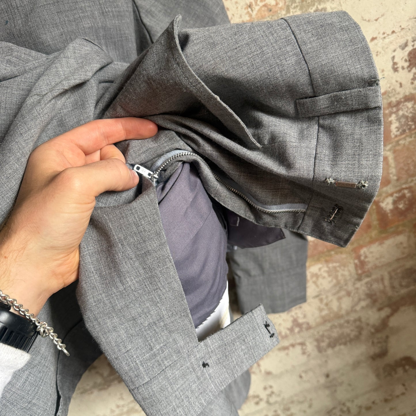 1960s Grey Linen Safari Full Suit