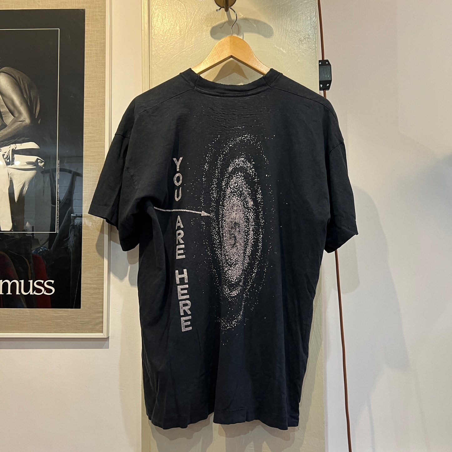 1980s Black Alien Graphic Print T-Shirt