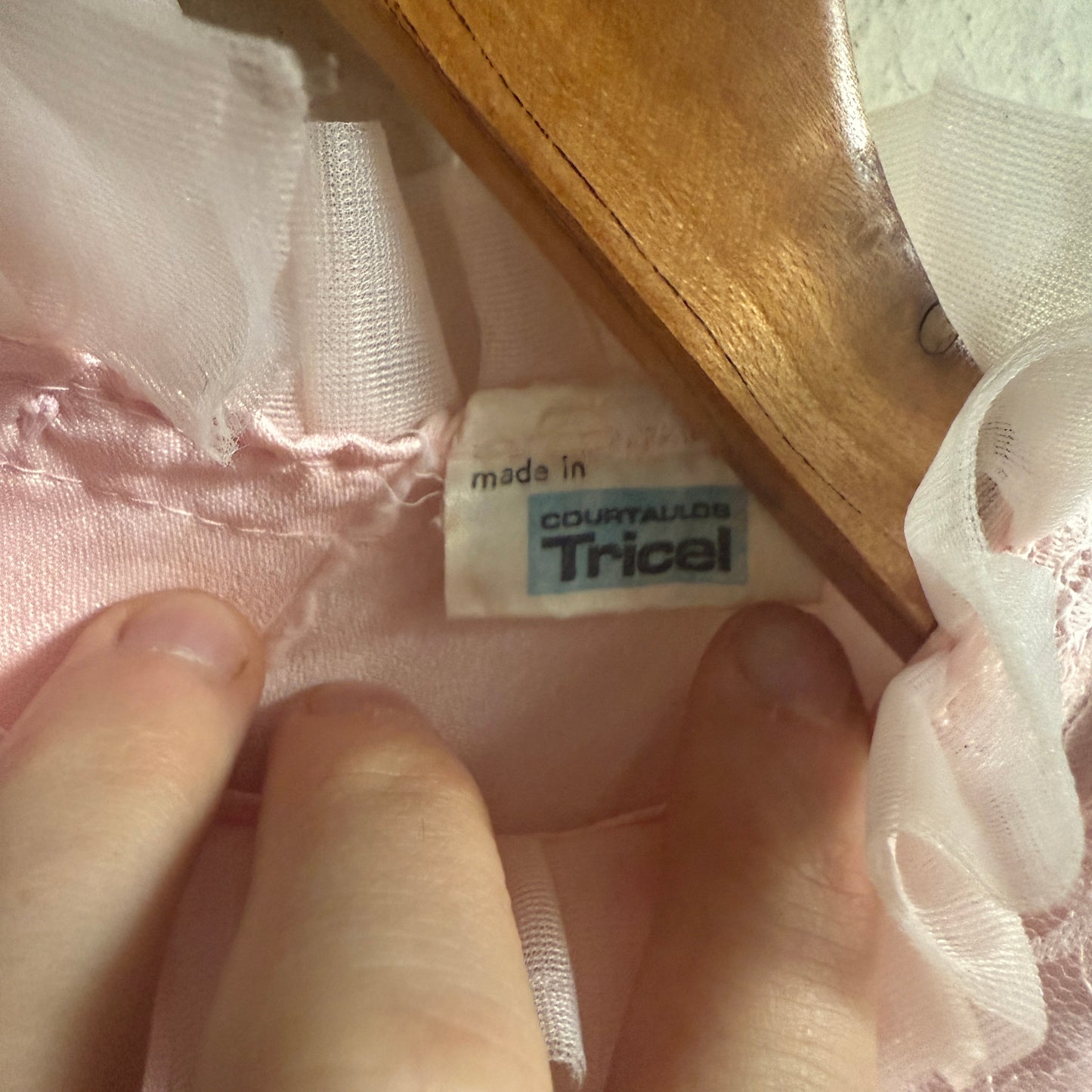 1960s Light Pink Button Blouse Top