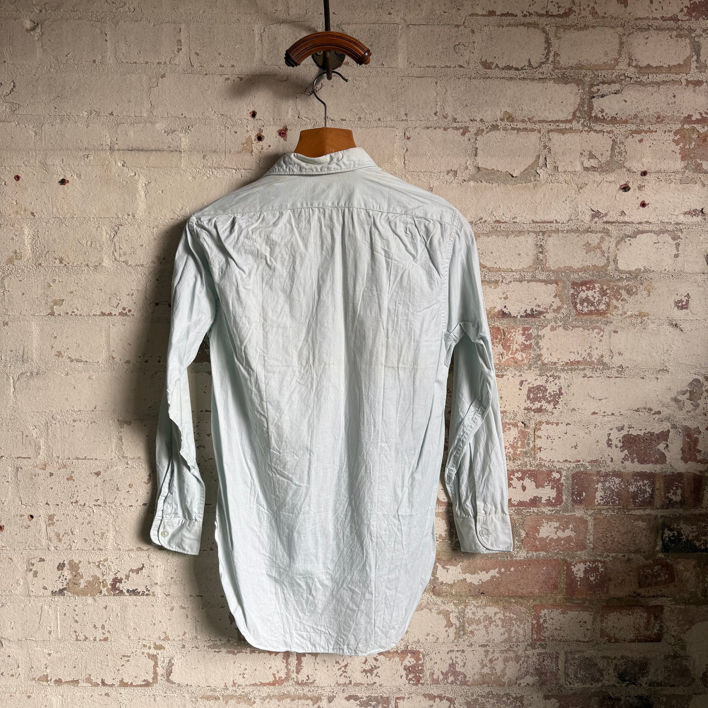 1960s Light Blue Cotton Button Shirt