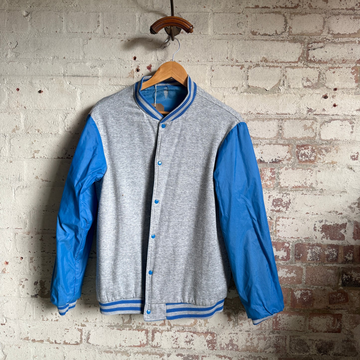 1980s Reversible Blue and Grey Adidas Ventex Bomber Jacket