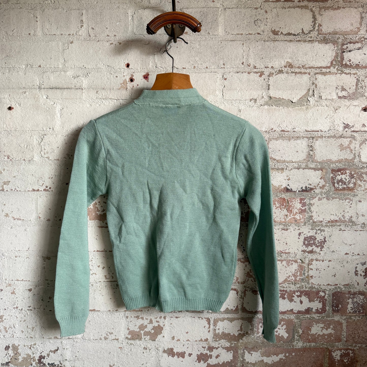 1960s Lime Green Knitted Long Sleeve Jumper