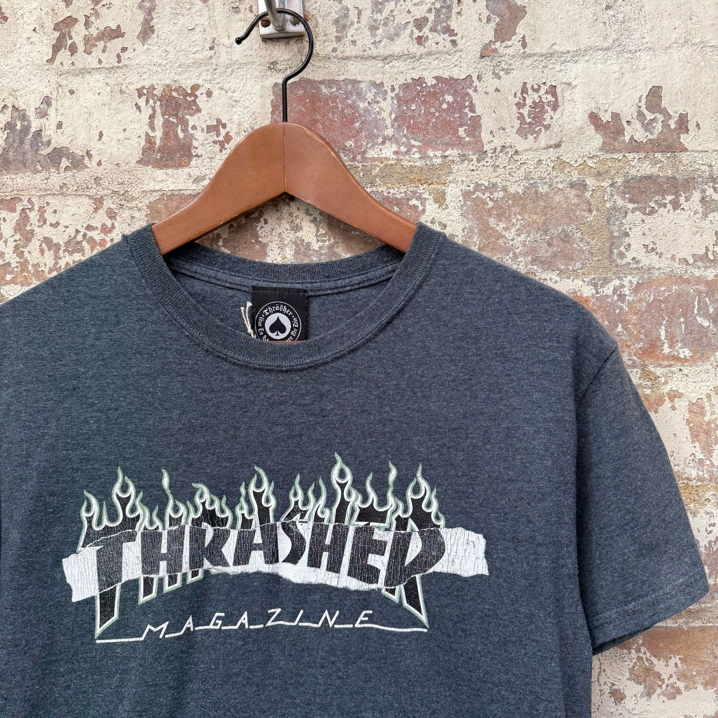2000s Grey Thrasher Graphic T-Shirt