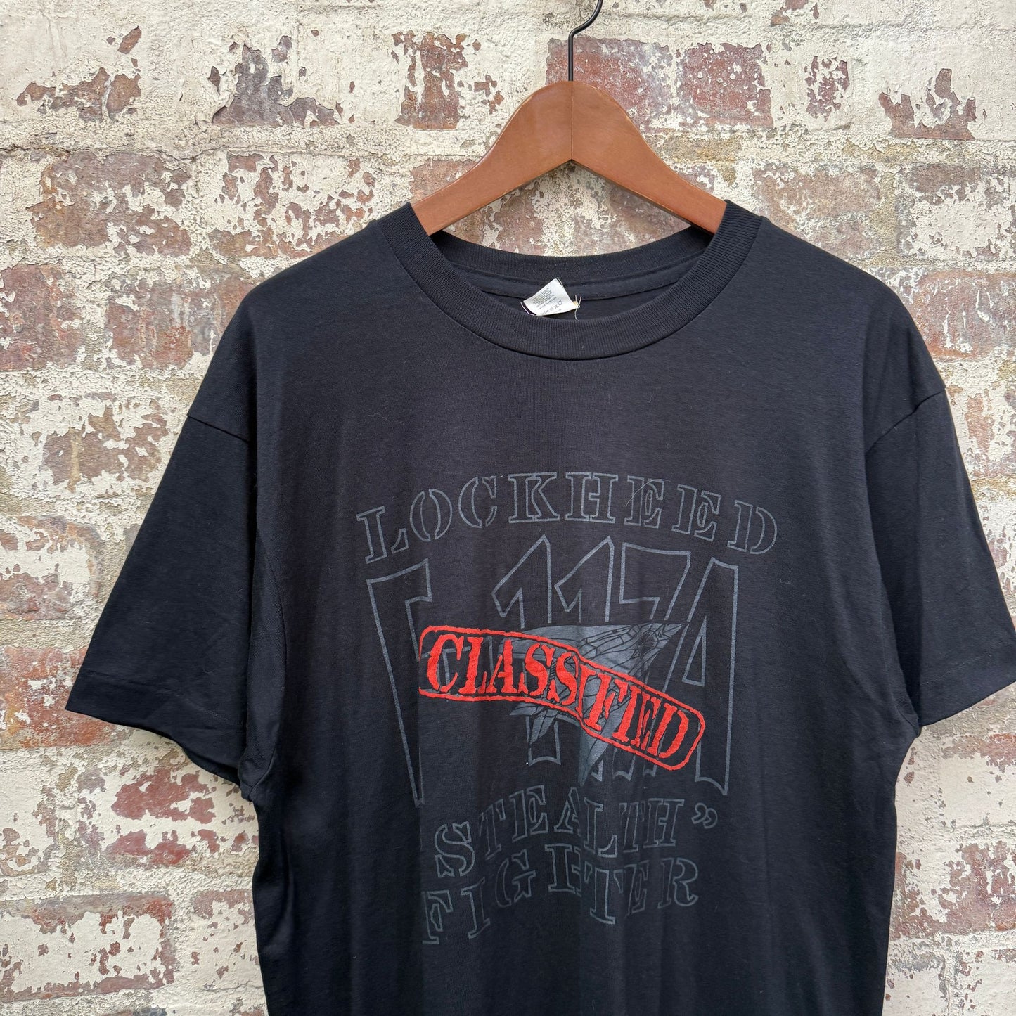 1980s Black Classified Graphic T-Shirt