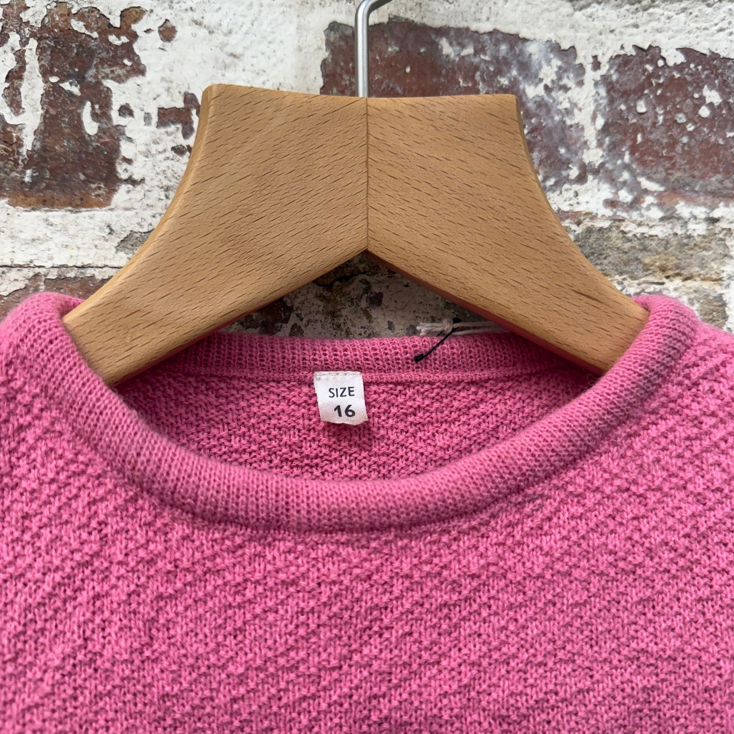 1960s Pink Wool Knitted T-Shirt Top