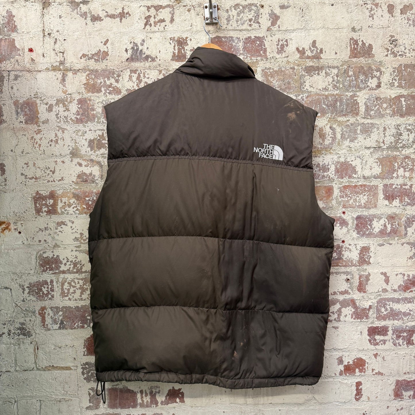 2000s Brown North Face Puffer Gilet Jacket