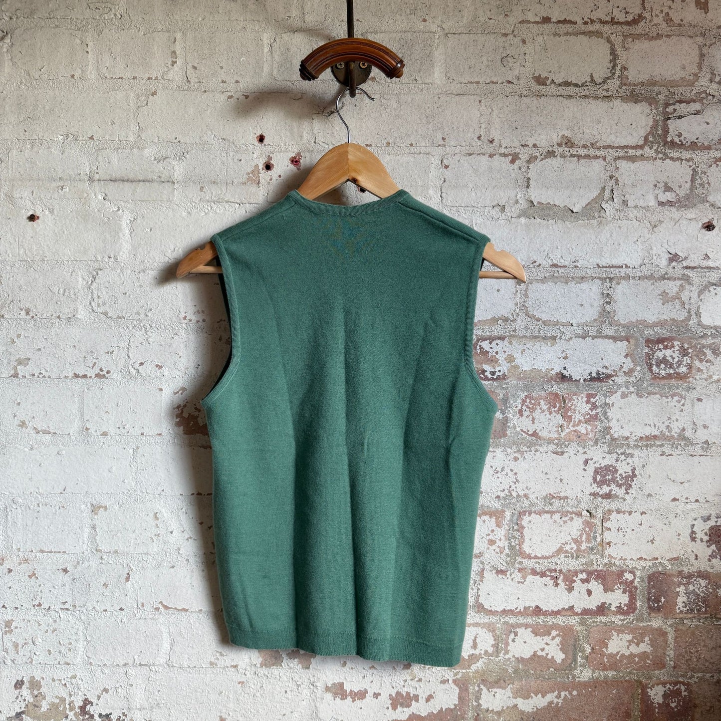 1960s Turquoise Knitted Sweater Vest Tank Top Jumper