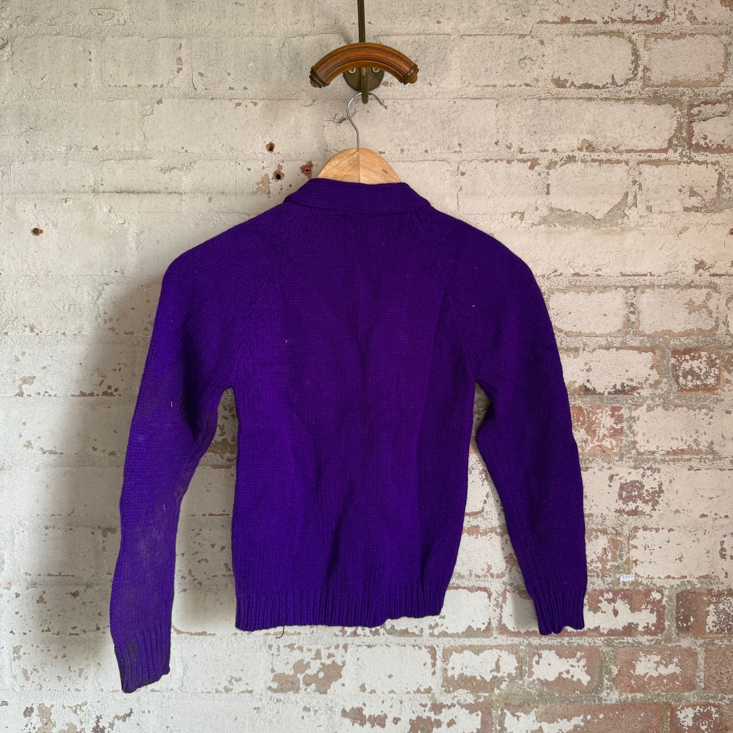 1950s Purple British Button Cardigan Jumper