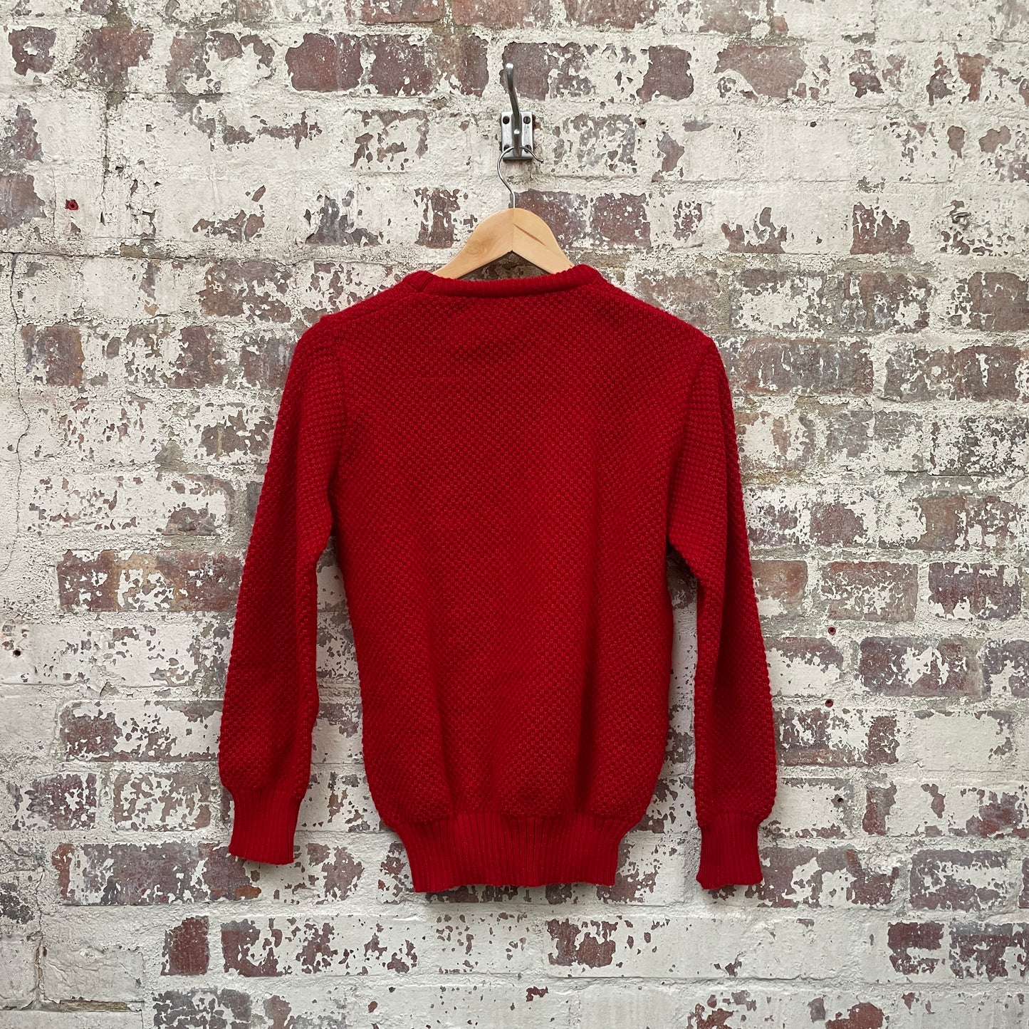 Vintage 1970s 1980s Red Knitted Jumper