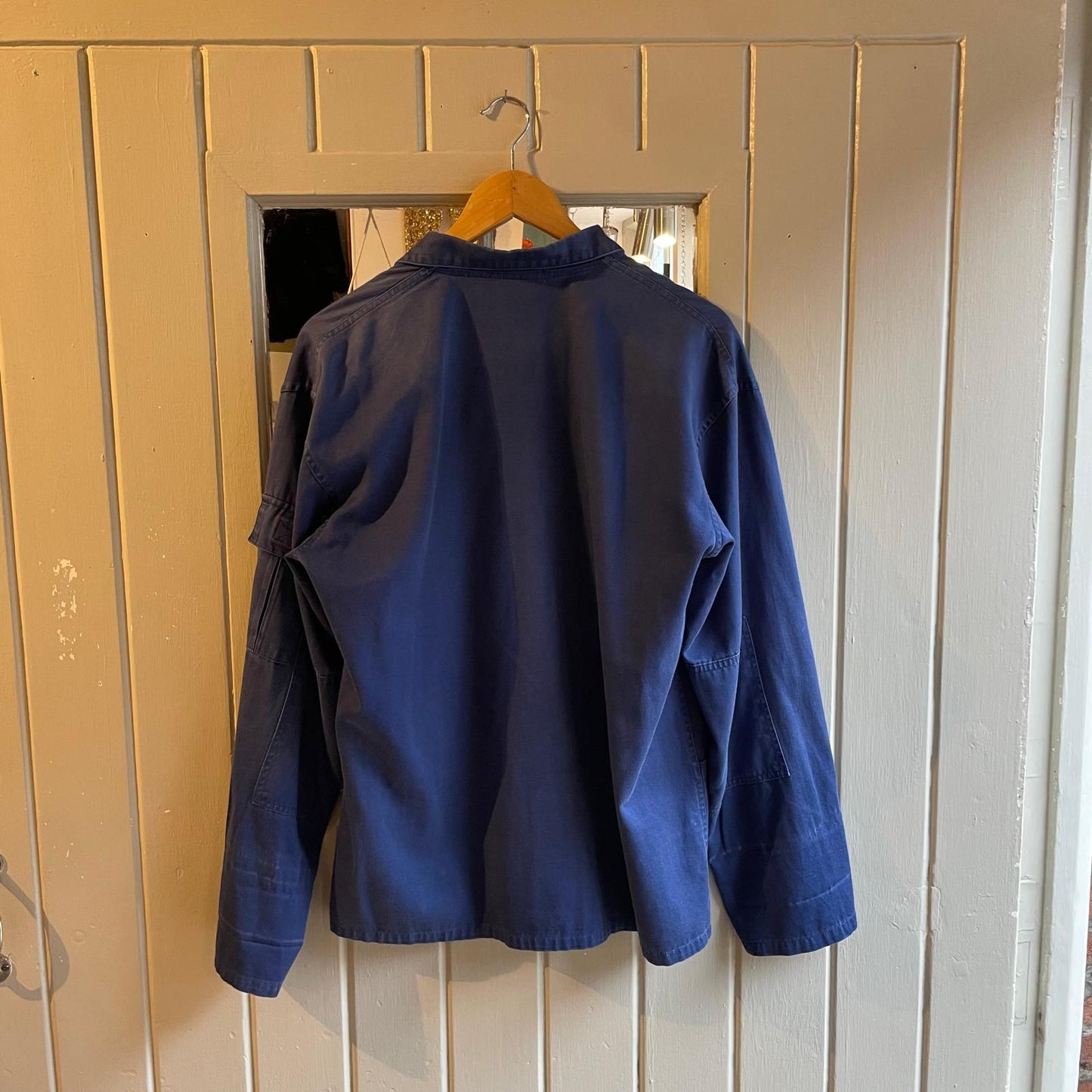 1980s Navy Blue Cotton Chore Work Jacket