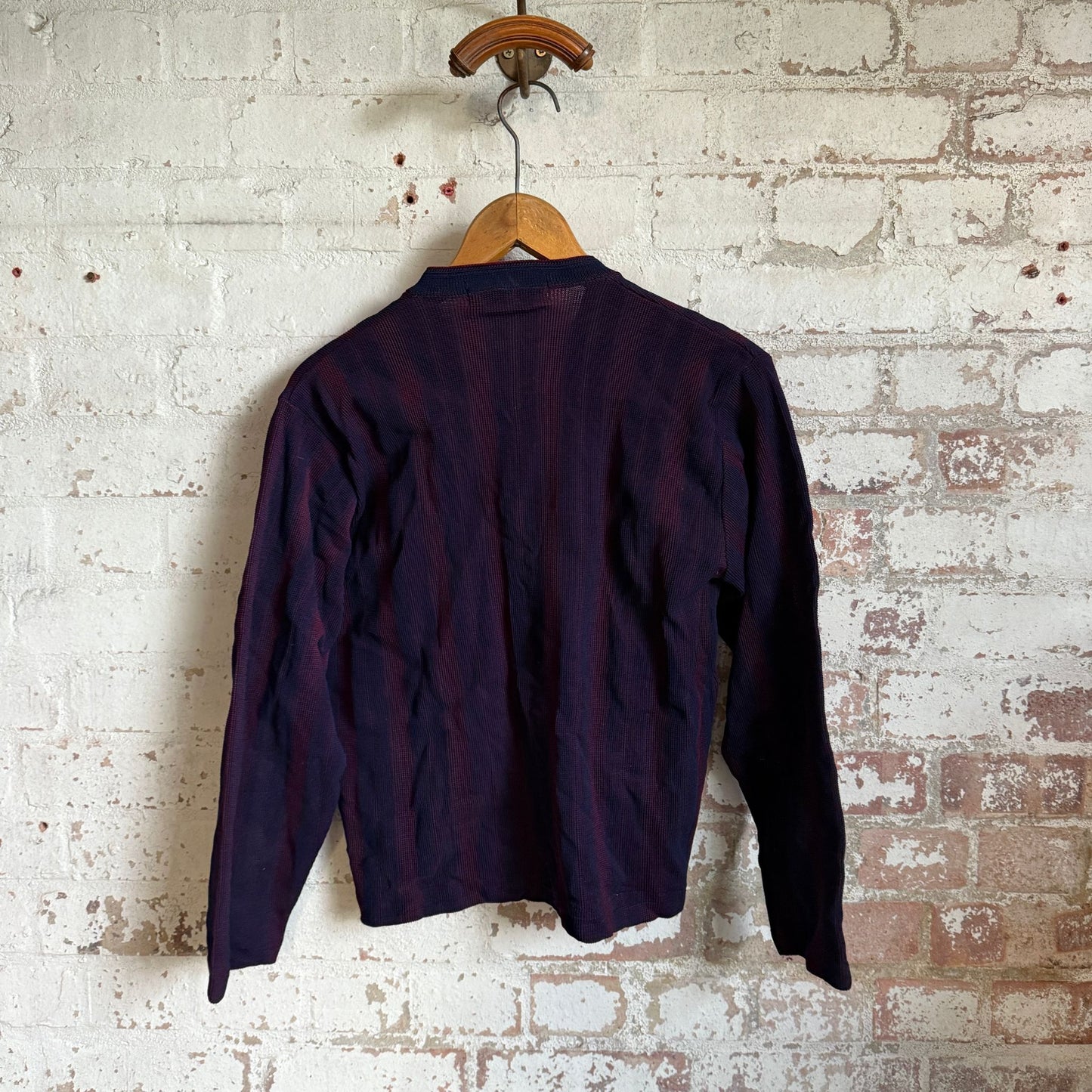 1960s Striped Navy V-neck Sweater Jumper