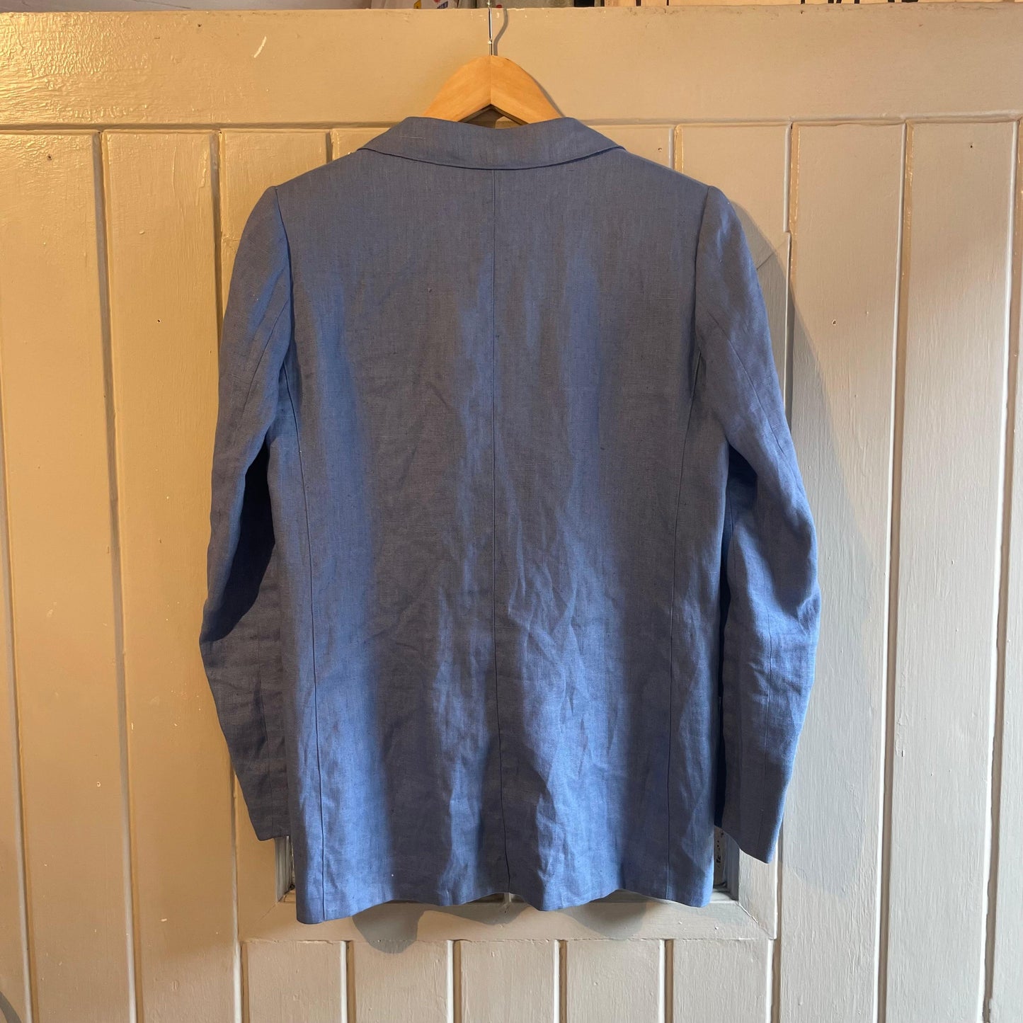 1970s Light Blue Double Breasted Suit Blazer