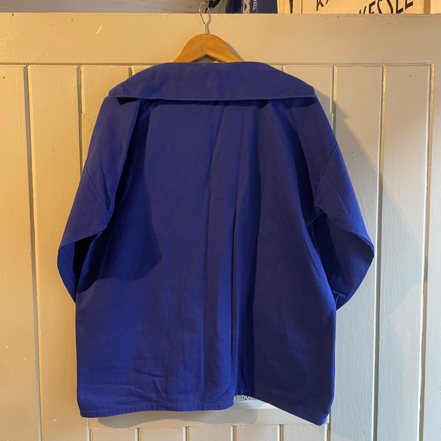 1980s Royal Blue Artist Fisherman Smock Jacket