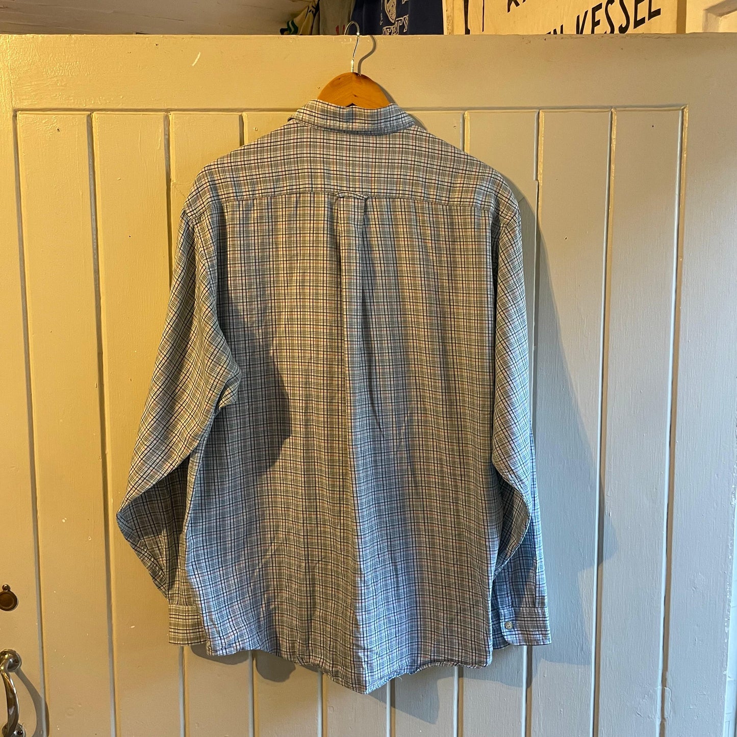 1980s Oliver Valentino Checkered Button Shirt
