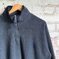 1990s Grey Georgio Zip Fleece Jumper