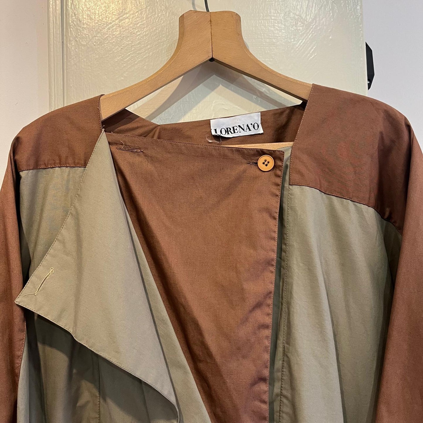 1970s Brown and Grey Unusual Design Cotton Jacket