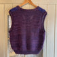 1980s Purple Wool Knitted Tank Top Jumper