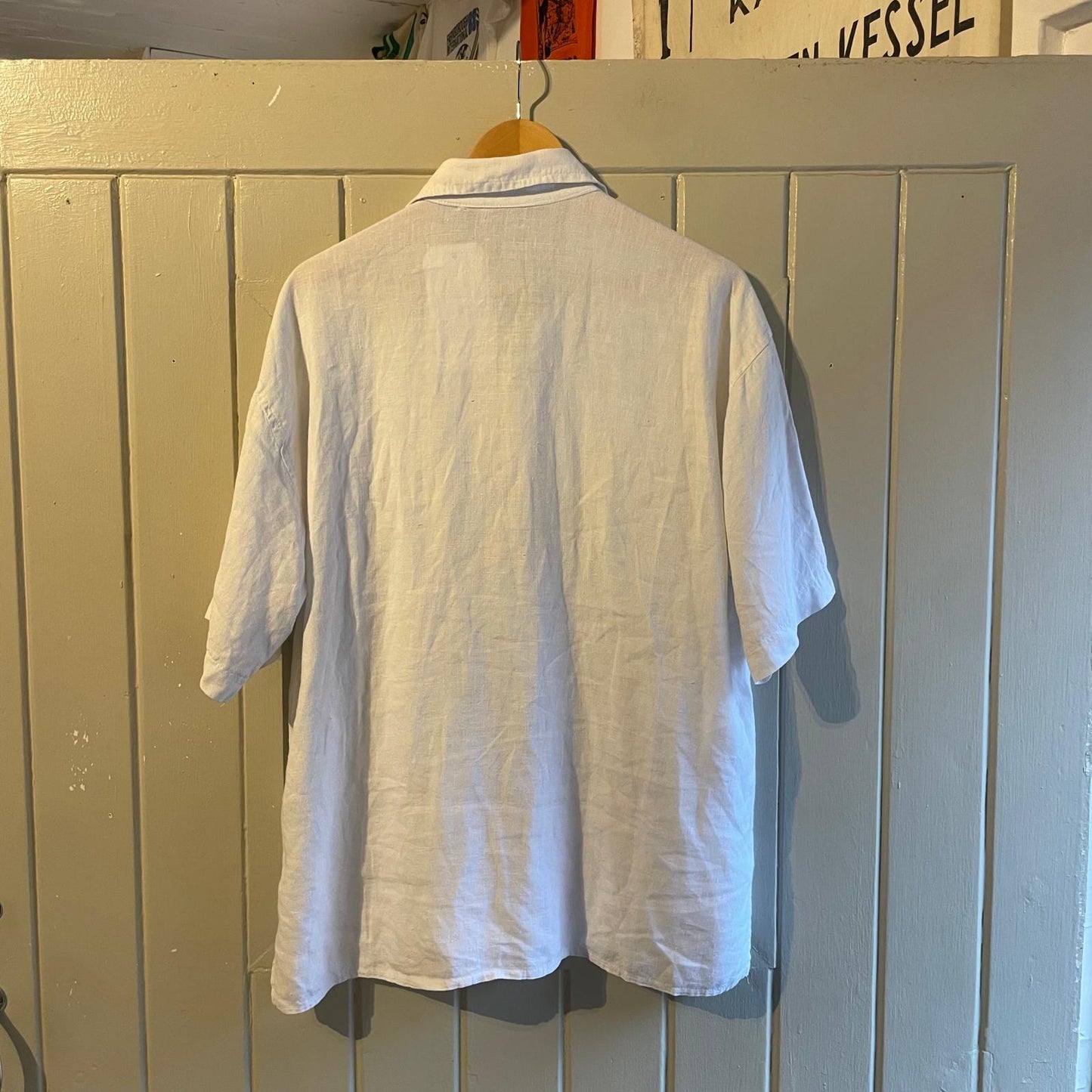 1960s White Italian Linen Button Shirt