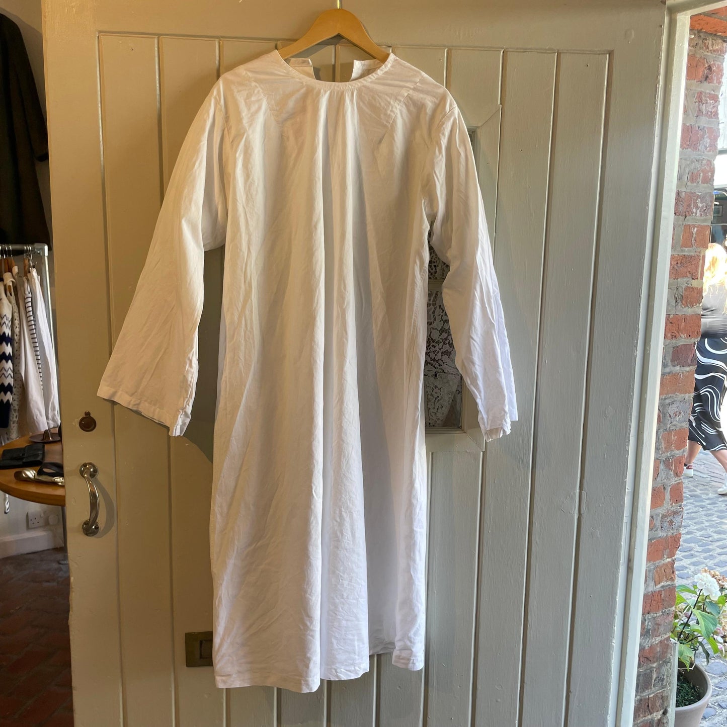 1930s unusual White cotton workwear Dress