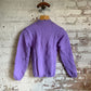 1960s Purple Knitted Patterned Cardigan Jumper