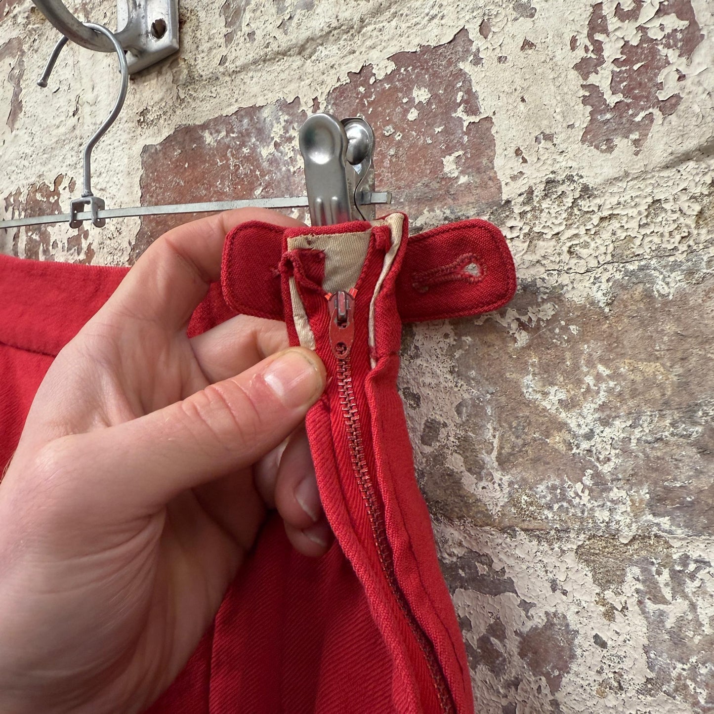 1960s Red Wool Simpson Trousers