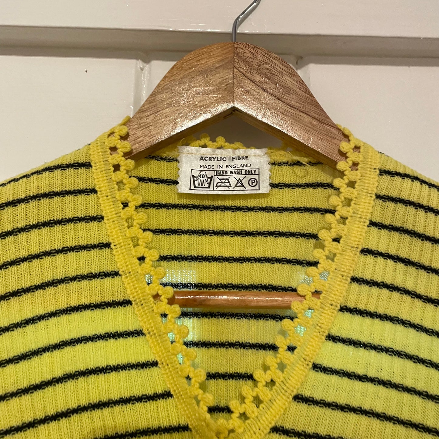 1970s Yellow Stripe Knitted Top