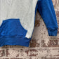 1970s Blue Two Tone Raglan Hoodie Jumper